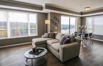 St. Paul apartment for rent - a living room with a couch and a table