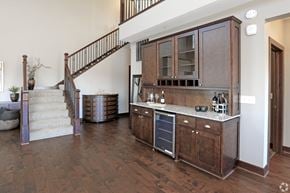 St. Paul apartment for rent - Wet bar with wine storage and granite countertop at Victoria Park and V2 Apartments, Minnesota, 55102