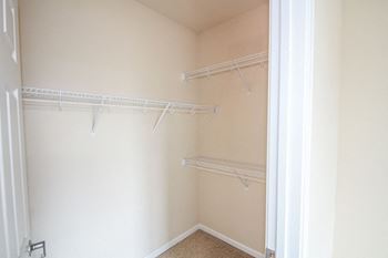 Spacious walk-in closets