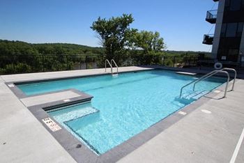 V2 pool overlooking mississippi river