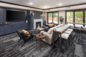 Lounge area with tv
