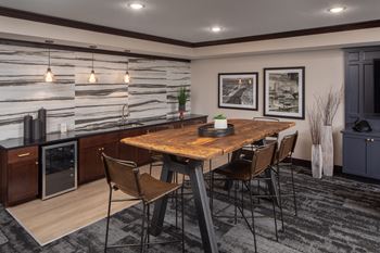 Dining with kitchen