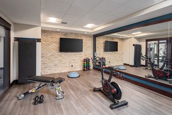 Fitness center with modern equipment