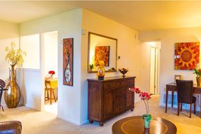 Parkville apartment for rent - Living Area With Desk at Wellington Gate Apartments, Parkville, MD