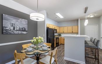 Dining room and kitchen
