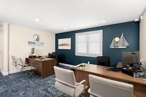 Annapolis apartment for rent - A Spa Cove Apartments office with two desks and chairs. at Spa Cove Apartments, Annapolis, 21403
