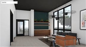 Maplewood apartment for rent - A modern living room with a black and white color scheme.