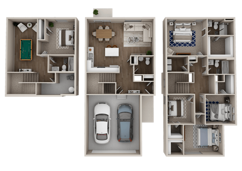 Floor plan for 5 beds, 3.5 baths, 2267 sqft