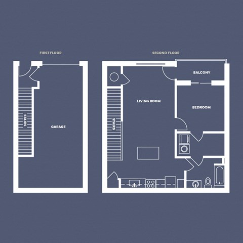 Floor plan for 1 bed, 1 bath, 791 sqft