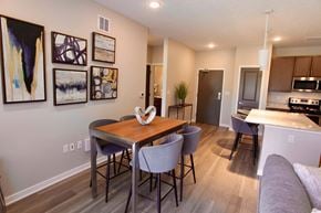 Columbus apartment for rent - Open concept floor plans with wood plan flooring at The Flats at 5th in Columbus, NE