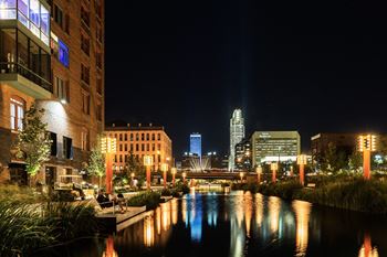 Fabulous skyline views of downtown omaha
