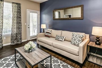 Bellevue apartment for rent - a living room with a couch and a coffee table