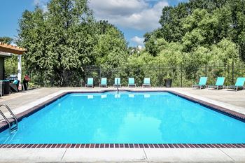 Poolside relaxing area