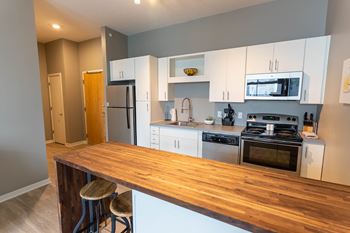 Custom butcher block island