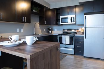 Chef-inspired kitchens with white or java cabinets