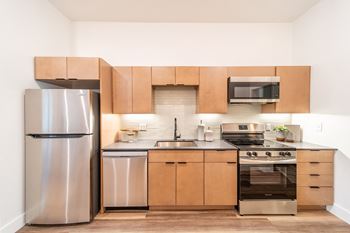 Custom cabinetry with ample storage