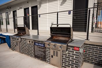 Gas grilling stations