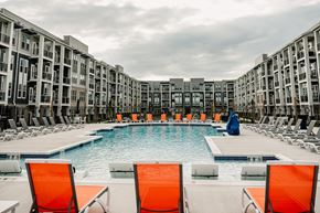 Waukee apartment for rent - State-of-the-art exterior property amenities including resort-style pool, bocce ball court, pickleball court and much more at Fireside at Waukee, in Waukee, IA