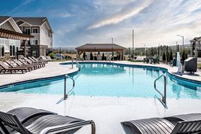 Bennington apartment for rent - Large sparkling pool at Hanover Flats in Bennington, NE