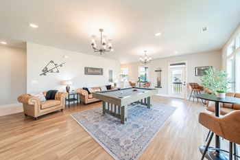 Clubhouse with community kitchen, gathering space and billiards lounge*