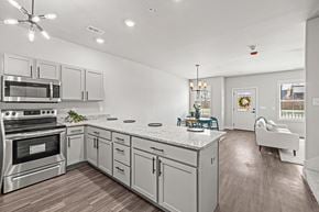 Bentonville apartment for rent - Three-bedroom townhomes featuring stainless steel appliances, premium LVT flooring, two car garage and much more at Hawthorne Row Townhomes in Bentonville, AR