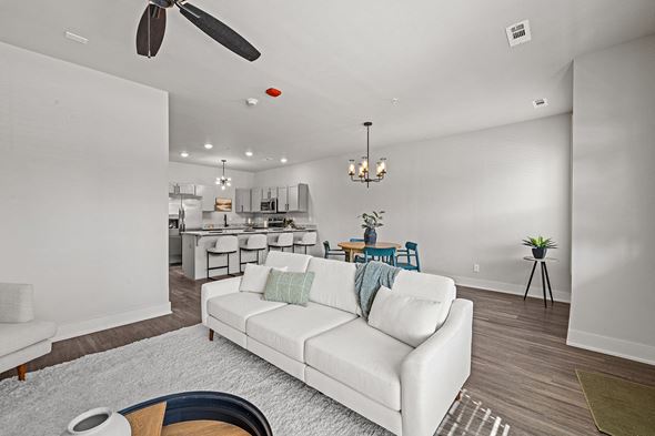 Bentonville apartment for rent - Three-bedroom townhomes featuring stainless steel appliances, premium LVT flooring, two car garage and much more at Hawthorne Row Townhomes in Bentonville, AR