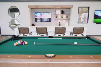 Billards table with bar