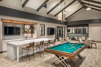 Billards table with bar
