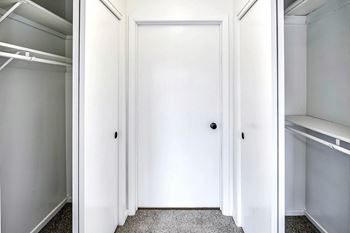 Spacious walk-in closets