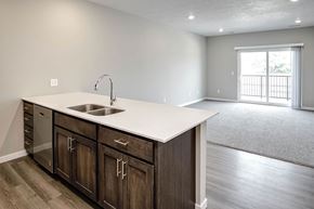Wakefield apartment for rent - Modern kitchen with stainless steel appliances at Logan Creek Apartments in Wakefield, NE