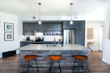 Subway tile backsplash