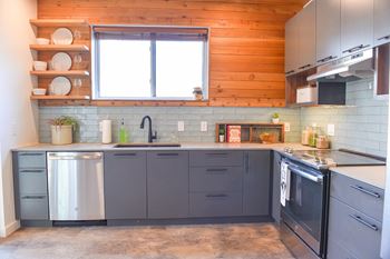 Subway tile backsplash