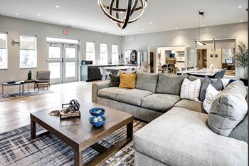 Clubhouse with grey sofa