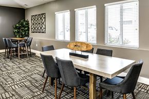 Lincoln apartment for rent - Clubhouse with tables and large windows at Tamarin Ridge in Lincoln, NE