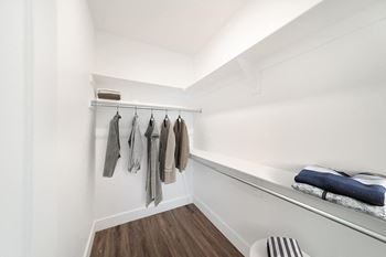 Spacious walk-in closets
