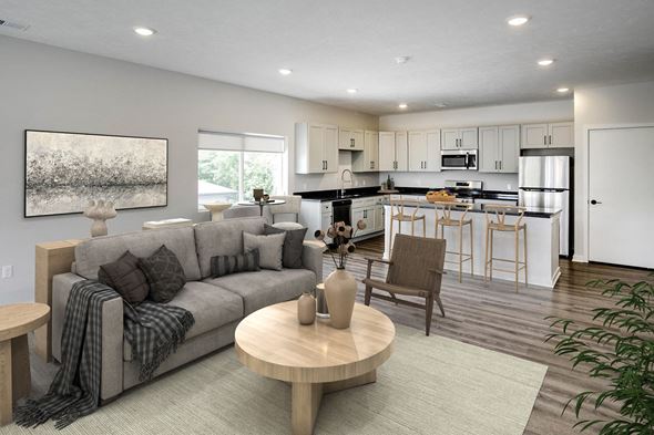 Plattsmouth apartment for rent - Spacious one and two-bedroom apartments featuring three interior schemes, granite countertops, stainless steel appliances, large kitchens, high-end lighting, vinyl plank flooring and much more at The Brink at Ridgeview in Plattsmouth, NE