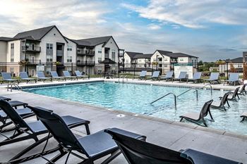 Sparking pool with chairs