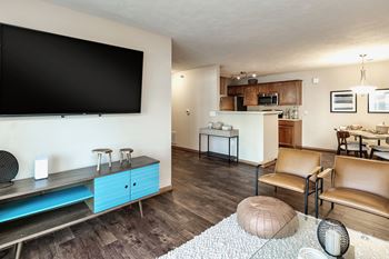 Living, dining and kitchen