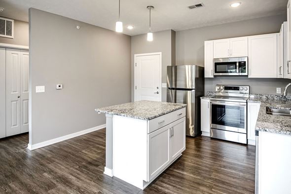 Omaha apartment for rent - Studio, one two and three bedroom apartment homes featuring stainless steel appliances, luxury wood-style plank flooring, and in-unit washer and dryer in VUE 156 in Omaha, NE