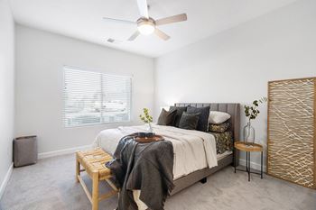 Plush carpeted bedrooms