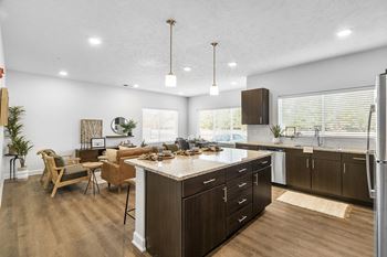 Spacious kitchen island