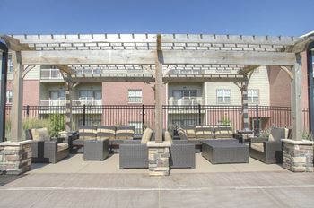 Outdoor patio with grills