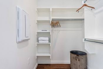 Spacious walk-in closets