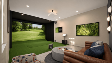 Gretna townhouse for rent - A modern living room with a large couch and a television.