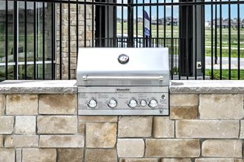 Patio with grill stations