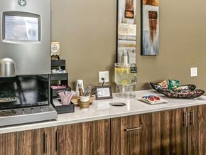 Omaha apartment for rent - Coffee Bar and Hospitality Station at Autumn Grove Apartments, Omaha, NE 68135