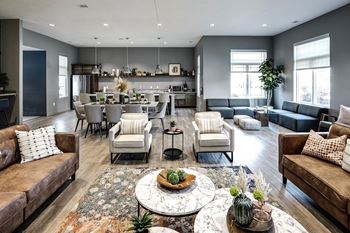 Community room with large kitchen