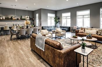 Community room with large kitchen