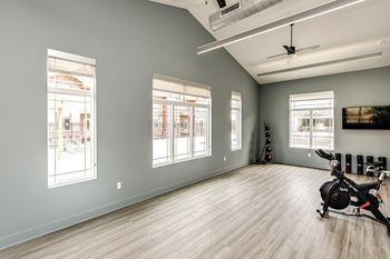 24-Hour fitness center with yoga studio