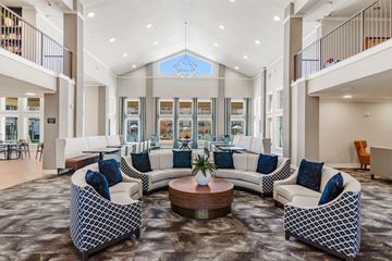 San Antonio apartment for rent - a living room with couches and chairs and a table